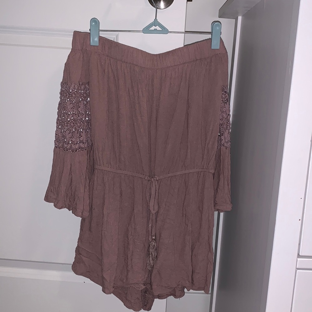 Off-the-shoulder romper